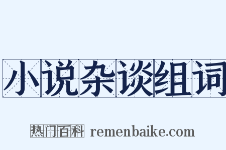 小说杂谈组词是什么意思的图片
